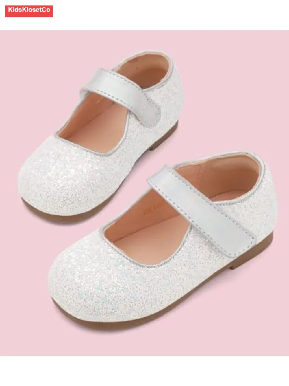 Toddler Mary Jane Flats with Hook & Loop Closure for Easy On/Off